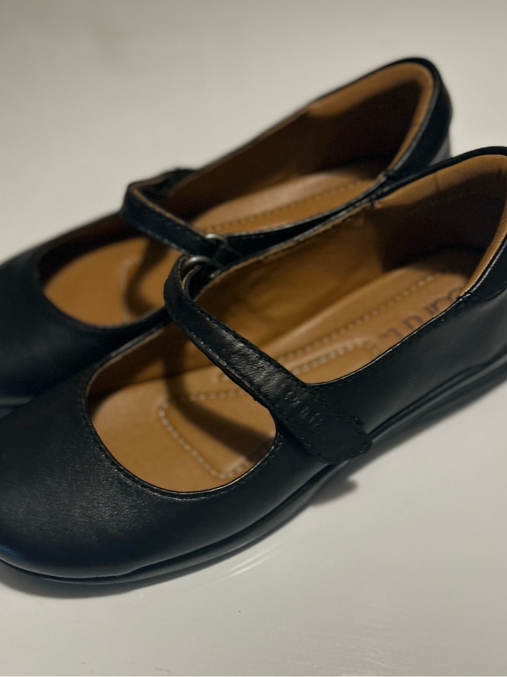 Earth Black Mary Jane Flats with Adjustable Strap